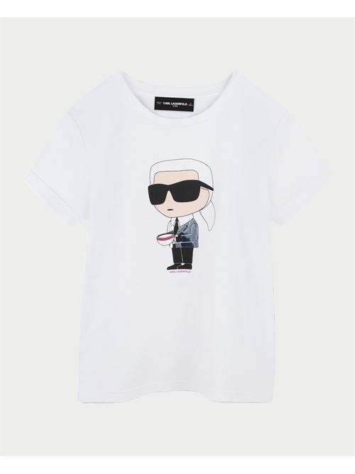 T-shirt en coton pour fille Karl Lagerfeld avec imprimé KARL LAGERFELD | Z3049110P